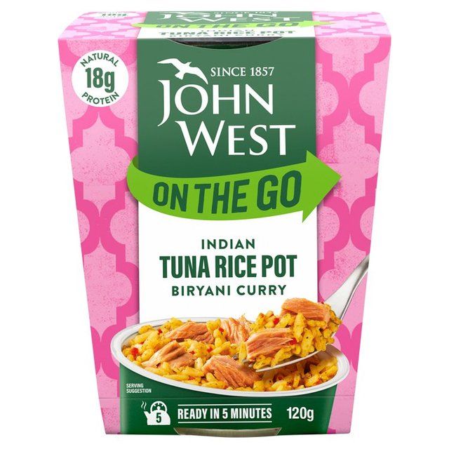 John West On The Go Indian Biryani Curry Tuna Rice Pot 120g