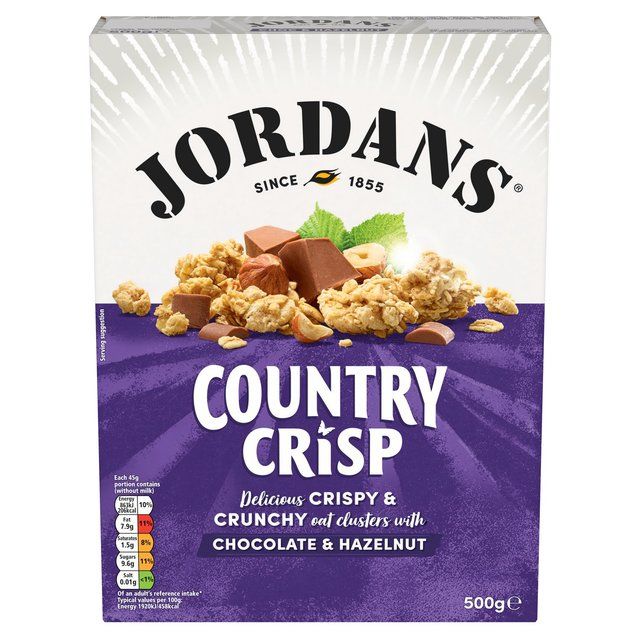 Jordans Country Crisp Chocolate & Hazelnut Breakfast Cereal 500g