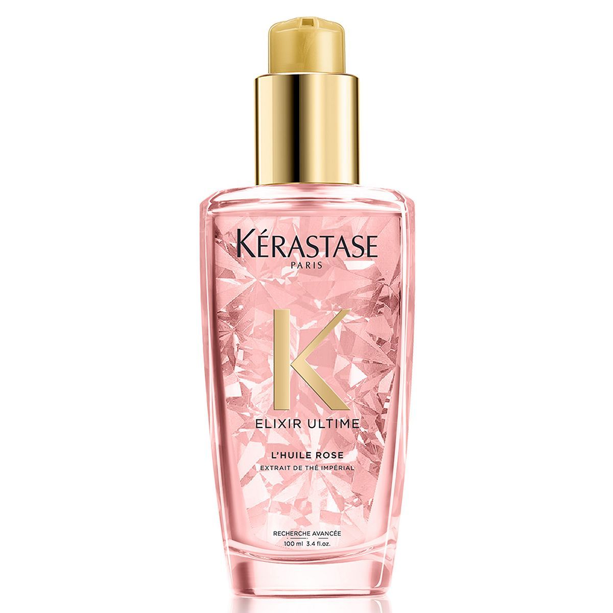 Kérastase Elixir Ultime, Hair Oil Shine-enhancing Treatment, With 4 Precious Oils and Imperial Tea Extract, L'Huile Rose, 100ml