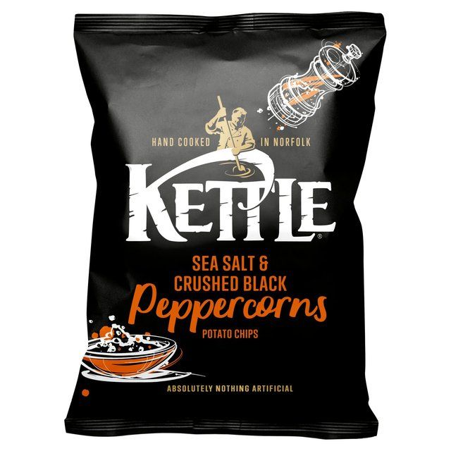 KETTLE Chips Sea Salt & Crushed Black Peppercorns 130g