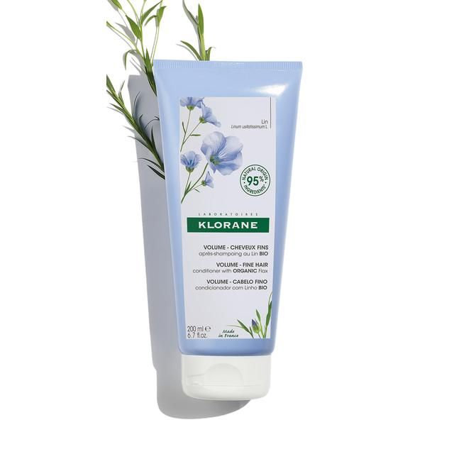 Klorane Volumising Conditioner with Organic Flax Fibre for Fine Limp Hair 200ml