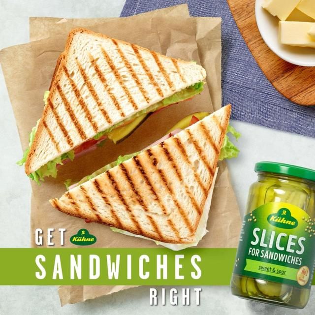Kuhne Gherkin Sandwich Slices 330g