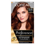 L'Oréal Paris Préférence Coloration Permanente, Couleur Lumineuse, Auburn Cuivré Intense 6,45