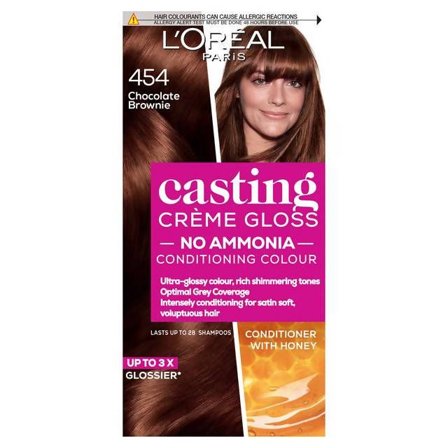 L'Oreal Paris Casting Creme Gloss Semi Permanent Hair Dye Chocolate Brownie Brown 454