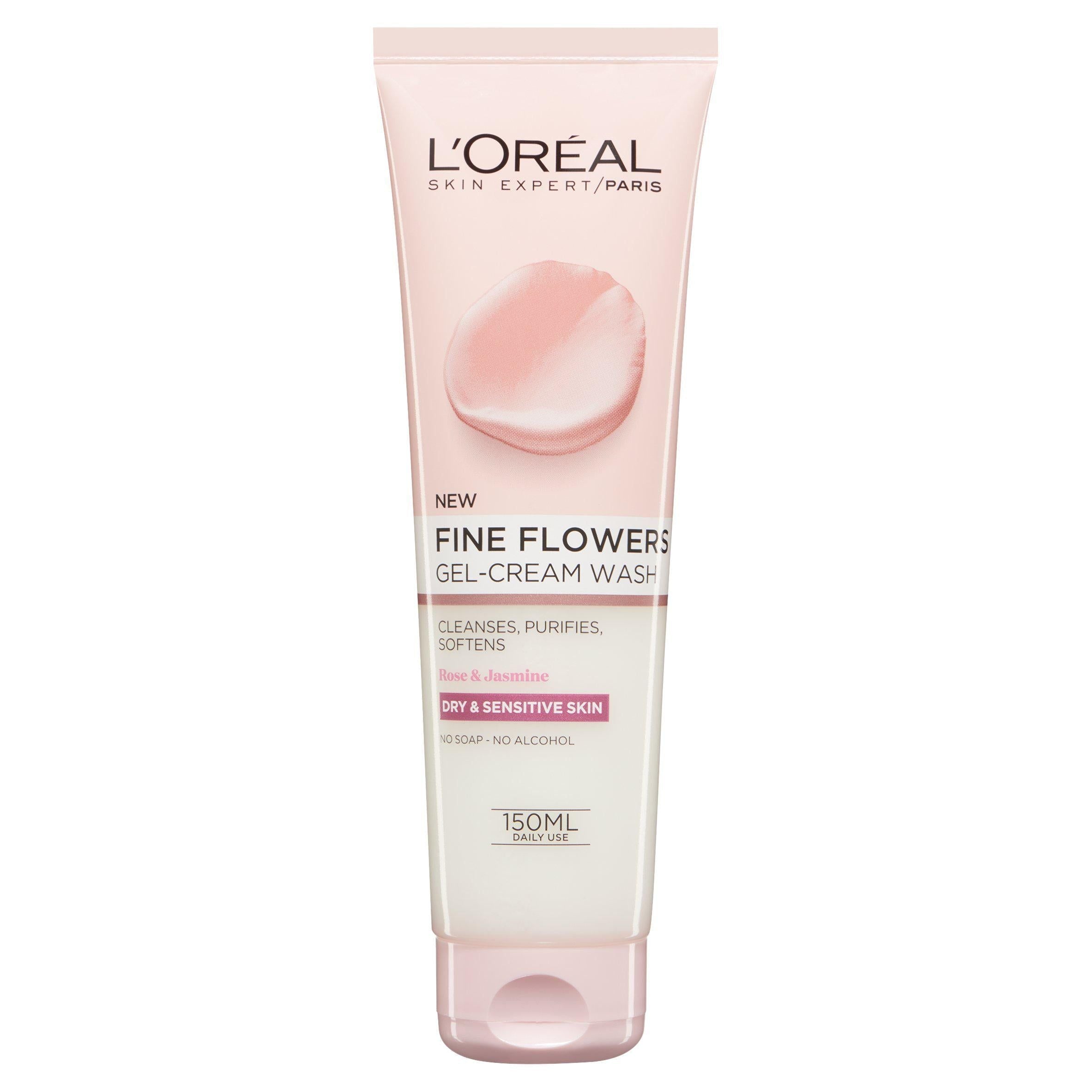 L'Oreal Paris Fine Flowers Gel Cream Face Wash Sensitive 150ml