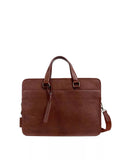 Leather Pebble Grain Messenger Bag Tan