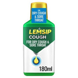 Lemsip Cough Liquid Dry Cough & Sore Throat Relief 180ml