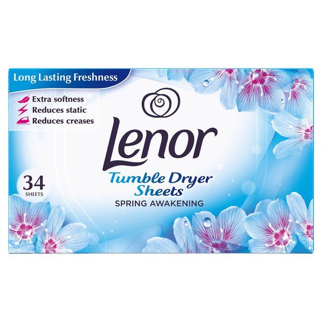 Lenor Fabric Tumble Dryer Sheets Spring Awakening 34 per pack