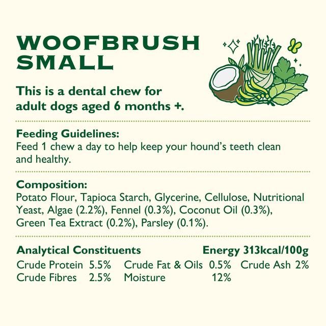 Lily's Kitchen Woofbrush All Natural Daily Dental Chew Small Dog Multipack 7 x 22g