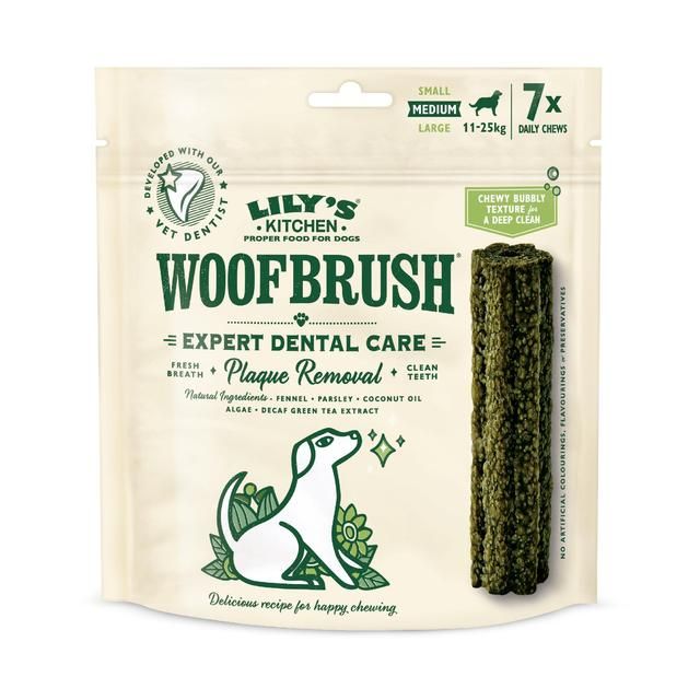 Lily's Kitchen Woofbrush Natural Daily Dental Chew Medium Dog Multipack 196g
