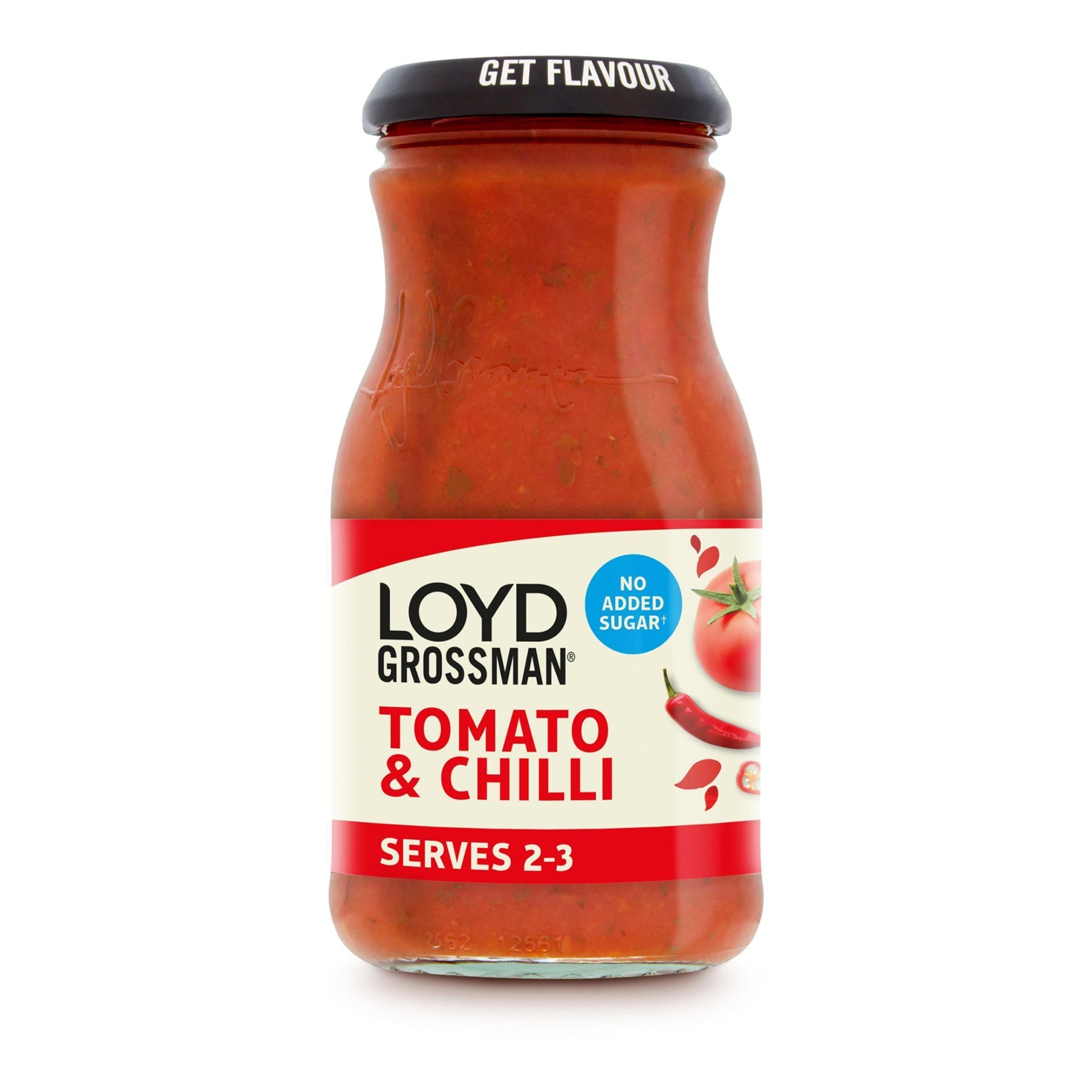 Loyd Grossman No Added Sugar Tomato & Chilli Pasta Sauce 350g