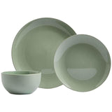 M&S 12 Piece Stoneware Dinner Set Sage 12 per pack