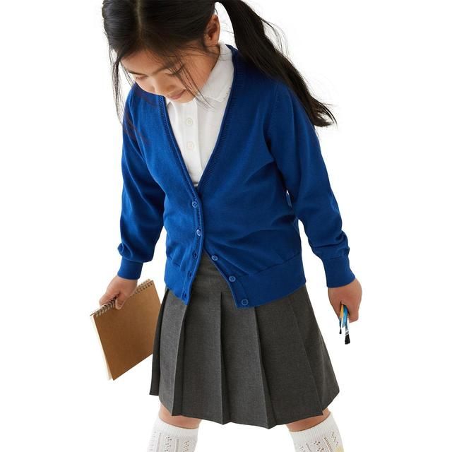 M&S Blue 2PK Cotton Cardigan 3-14 Y