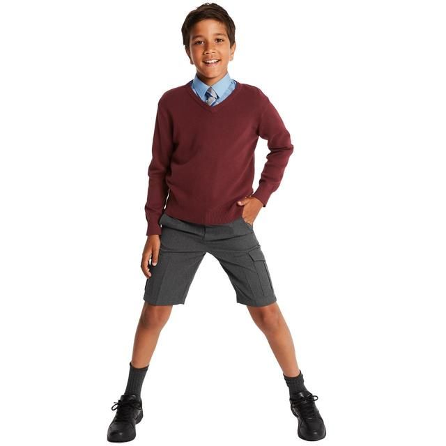 M&S Boys Slim Fit Easy to Iron School Shirts 3-14 Years Blue