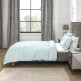 M&S Cotton Rich King Size Percale Duvet Cover Light Duck Egg