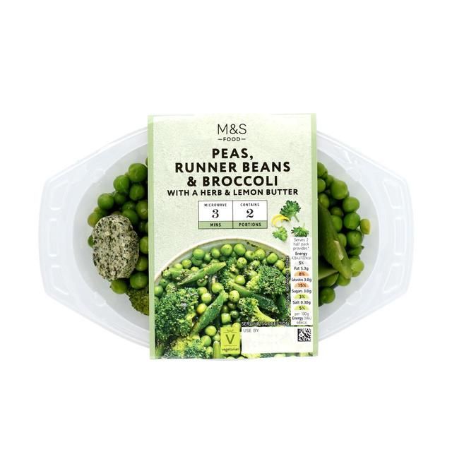 M&S Green Vegetable Medley with Lemon & Herb Butter 300g