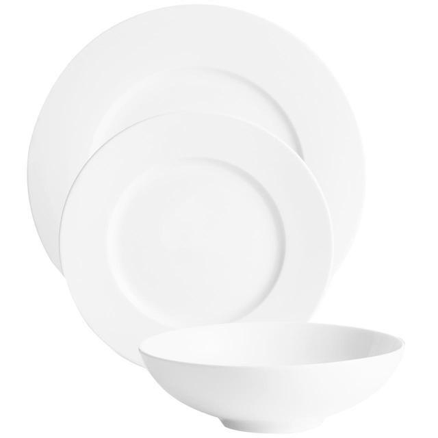 M&S Maxim White Porcelain Dinner Set 12 per pack