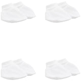 M&S Pure Cotton Booties 0-12 Month 4 Pack White