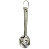 M&S Set of 4 Stainless Steel Measuring Spoons Silver 4 per pack
