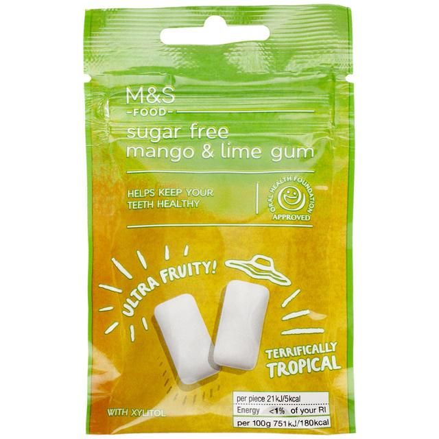 M&S Sugar Free Mango & Lime Gum 27g