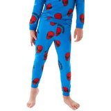M&S TB CE Spiderman Pure Cotton Pyjamas Blue Mix 3-4 Y