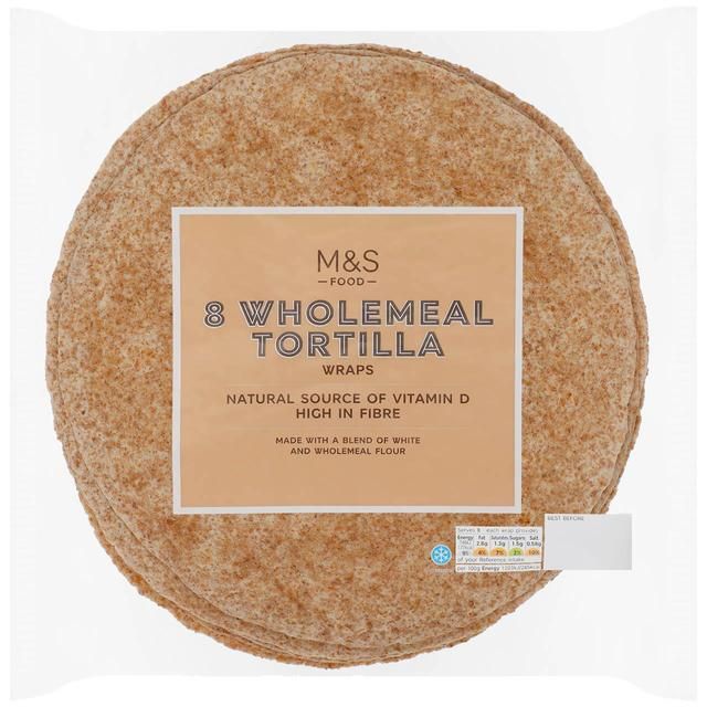 M&S Wholemeal Tortilla Wraps 8 per pack