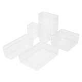 Livingandhome Transparent Desktop Organisers Set of 6