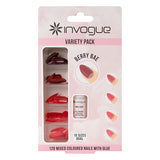 Invogue Berry Bae Oval Nails - Variety Pack (120 Pieces)