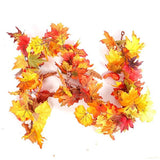 Livingandhome Ahornblattgirlande mit Lichtern