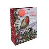 Eurowrap Robin Christmas Gift Bag (Pack of 12) (XL)