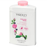 Poudre corporelle Yardley English Rose, talc pour femmes 200 g