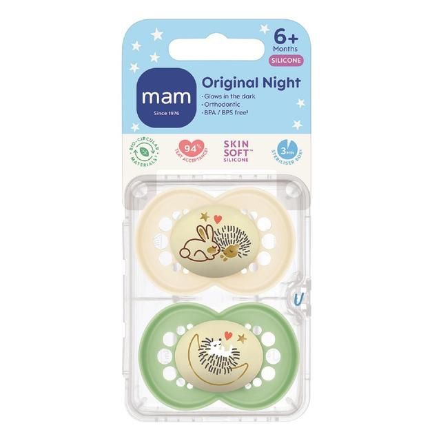 MAM Night 6+m Soother 2pk 2 per pack