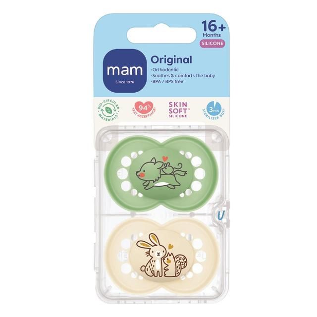 MAM Original 16+m Soother 2pk 2 per pack