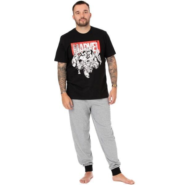Marvel Mens Superhero Pyjama Set (XL)
