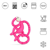 Matchstick Monkey Mini Monkey Teether - Pink