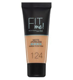 Maybelline Fit Me Matte & Poreless Liquid Foundation 30ml 124 Soft Sand