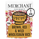 Merchant Gourmet Wholegrain Brown Red & Wild Microwave Rice 250g
