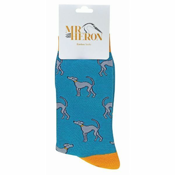 Mr Heron Mens Novelty Bamboo Socks with Dogs On 6-11 UK