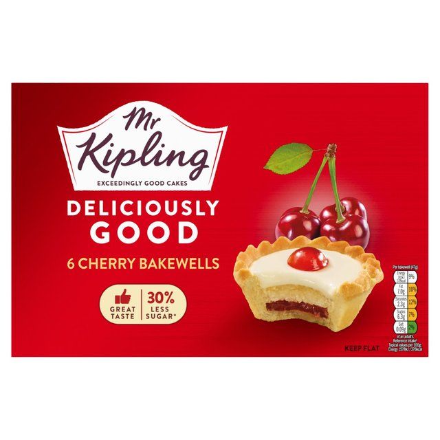 Mr Kipling Deliciously Good Cherry Bakewells 6 per pack