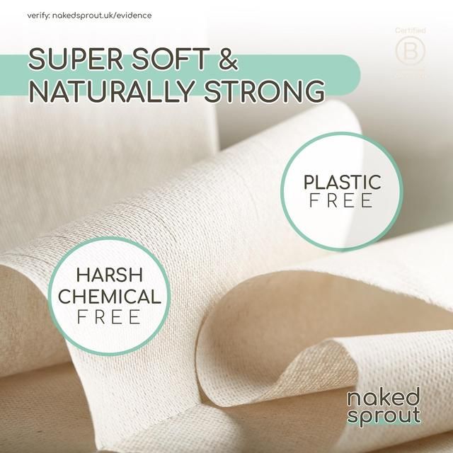 Naked Sprout Extra Long Unbleached Bamboo Toilet Roll 24 per pack