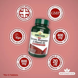 Natures Aid Calcium Magnesium & Vitamin D3 Tablets 90 per pack