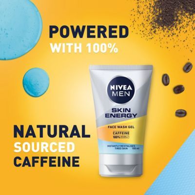 NIVEA MEN Skin Energy Face Wash Cleanser Gel 100ml