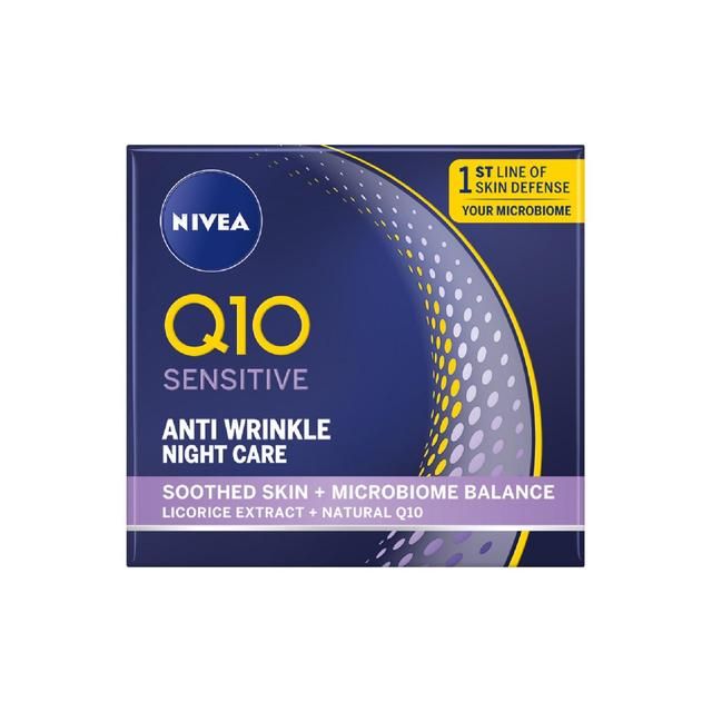 NIVEA Q10 Power Anti-Wrinkle Night Face Cream for Sensitive Skin 50ml