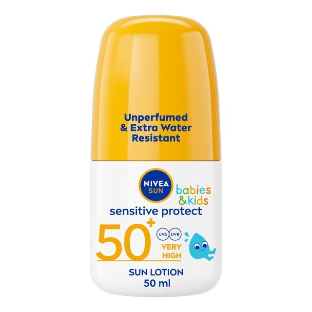 NIVEA SUN Kids Sensitive Protect SPF 50+ Sun Lotion Roll On 50ml