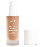 No7 Restore & Renew Serum Foundation 30ml SPF 30 warm beige