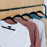 Non Slip Velvet Hangers with Swivel Hook Black 5pk 5 per pack