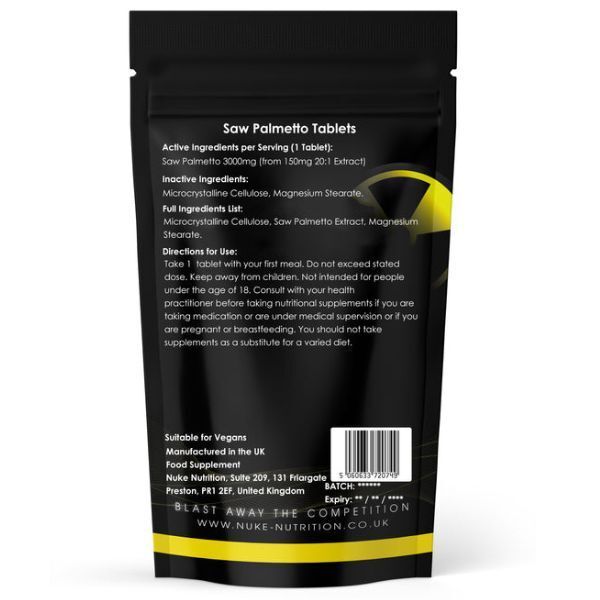 Nuke Nutrition Saw Palmetto 3000mg -180ct