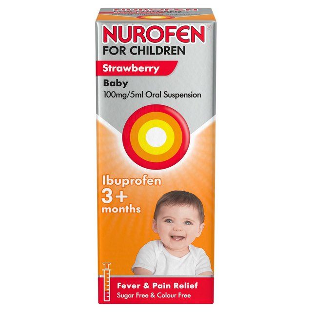 Nurofen Baby 3+ mths Fever & Pain Relief Strawberry 100ml
