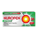 Nurofen Express 200mg Liquid Capsules Ibuprofen x30