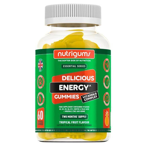 Nutrigums Energy Vit B Gummies Tropical Fruit Flavour 60Pk GOODS Superdrug